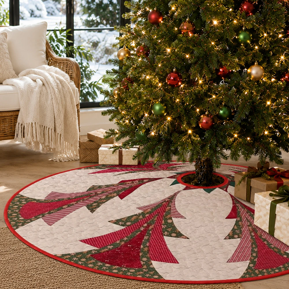 Embroidery Xmas Decorations - 1 unidad: falda acolchada con motivos