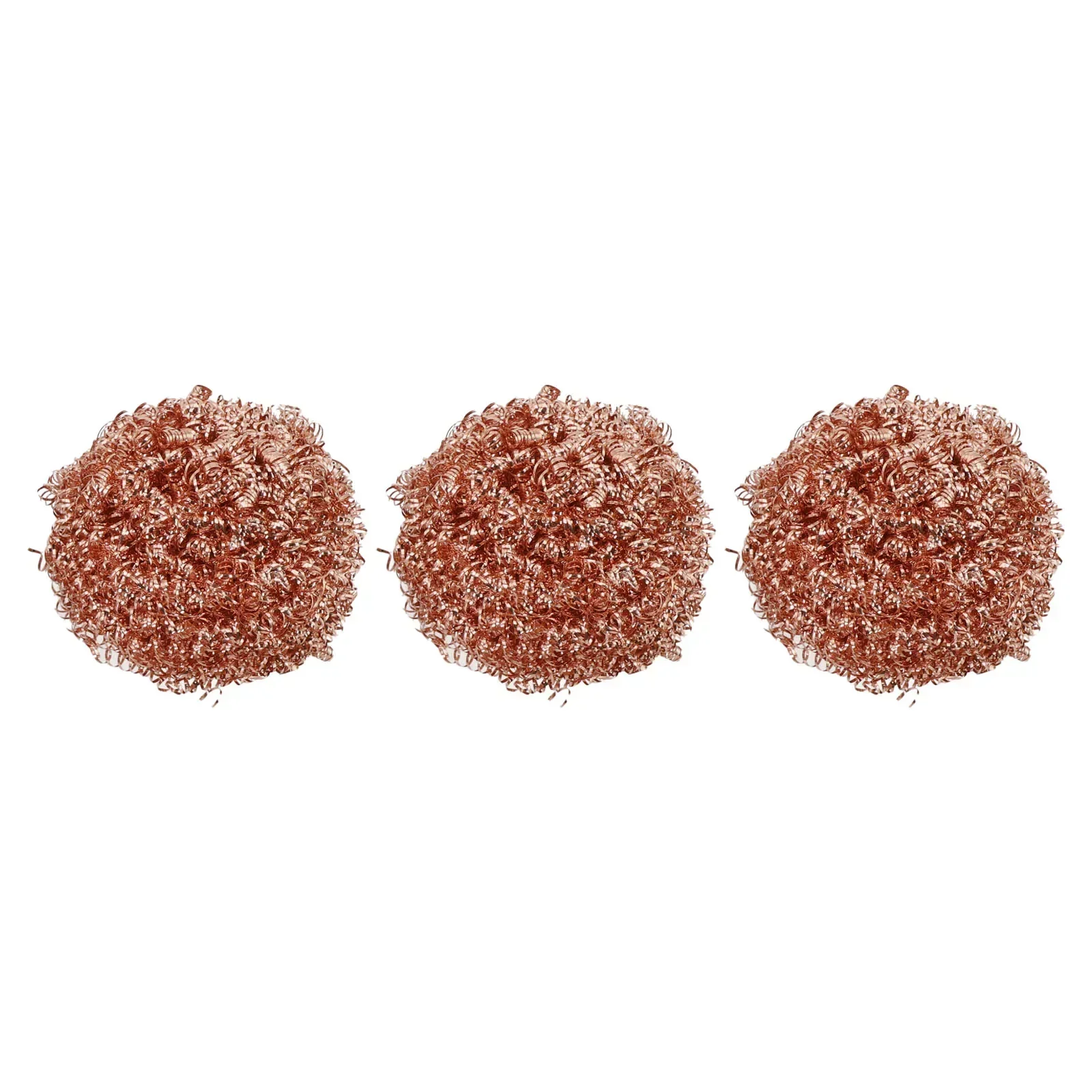 3x Copper Coated Scourer Heavy Duty Kitchen Pots Pans Scrubber Cleaning Fast  Cleaning Utensil Spiral Scourers Cleaner For Pan