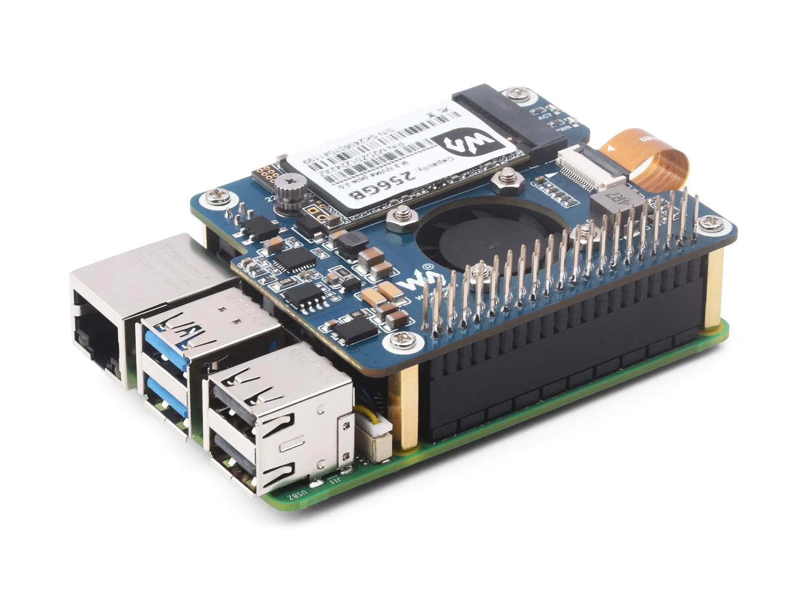 Imagem -06 - Adaptador Waveshare Pcie para M.2 com Função Poe para Raspberry pi Suporta Unidade de Estado Sólido M.2 de Protocolo Nvme