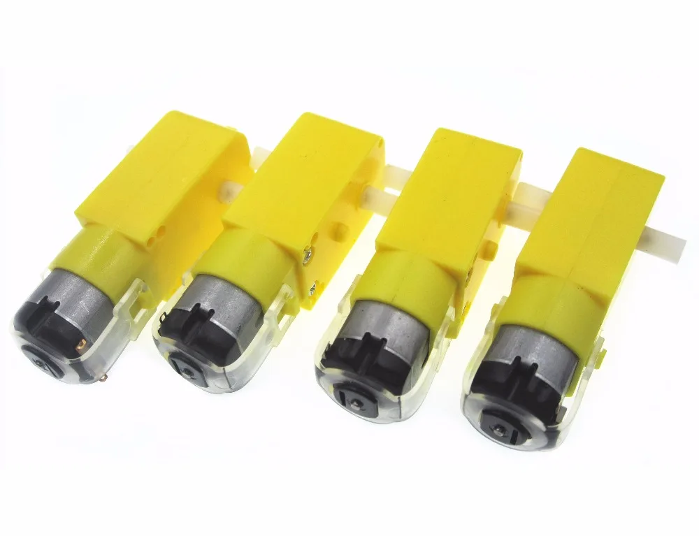 4 лота/упаковка, двигатель постоянного тока с замедлением + поддерживающие колеса, шасси умного автомобиля, колеса двигателя/робота