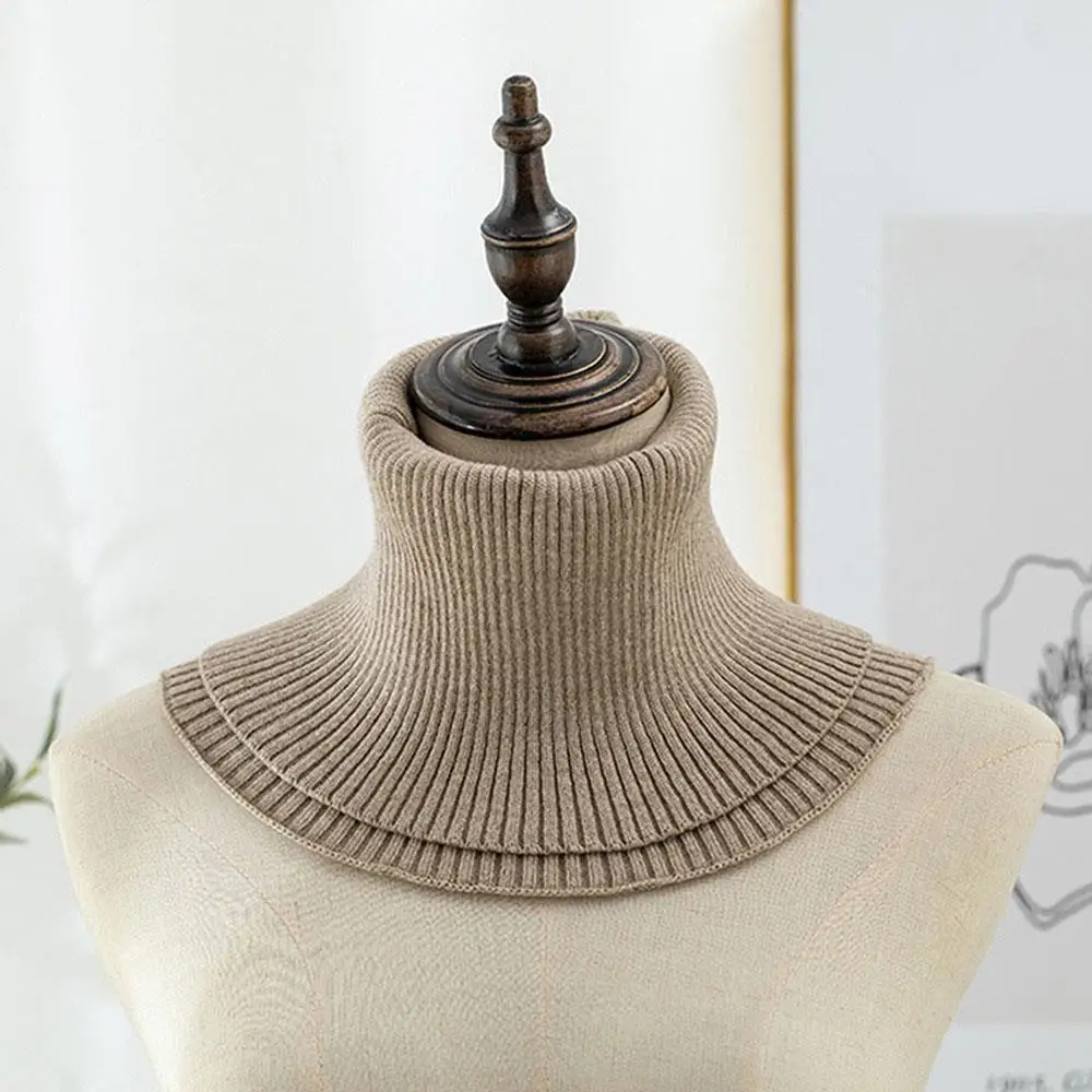 محبوك وشاح وهمية طوق كاذبة الياقة المدورة الصوفية الرقبة أدفأ انفصال الياقات وهمية شال صغير الدراجات الشتاء وشاح