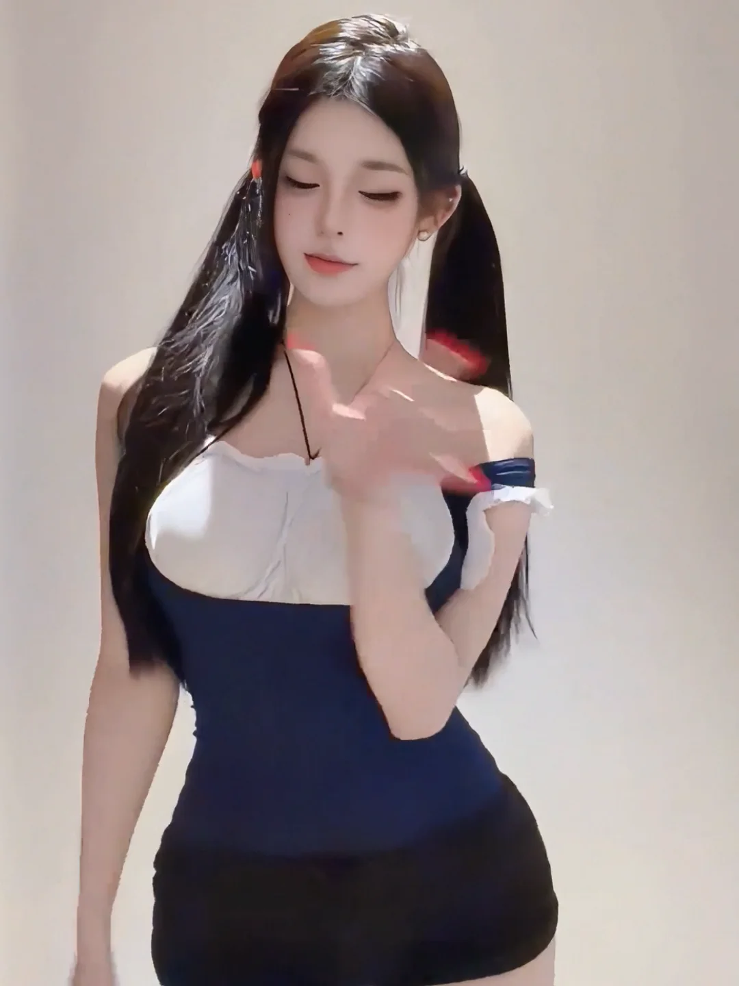 Sexy Retro Barmaid Two-Piece Set Shorty Shorts Bodysuit Summer Pure Desire Knot Wrap around Butt Low Waist Square Neck Top