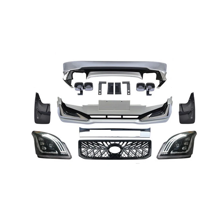 

Комплект для переоборудования автомобильных аксессуаров Damei FJ120, комплект кузова, передний и задний бампер, решетка, светодиодная фара для Land Cruiser Prado LC120 0