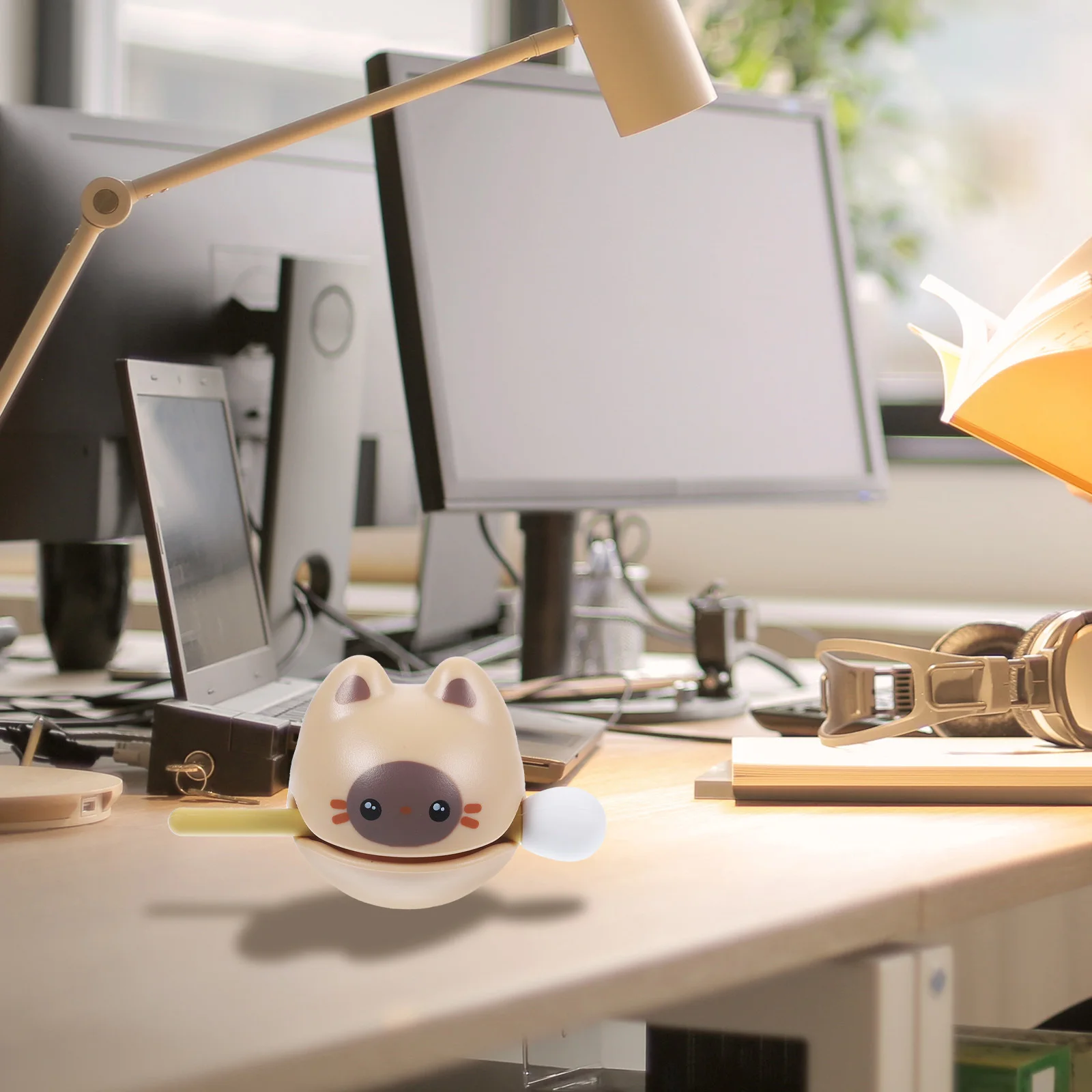 1 مجموعة صغيرة خشبية الأسماك قرع أداة القط شكل إيقاع اللعب الإجهاد الإغاثة مكتب الضغط أداة