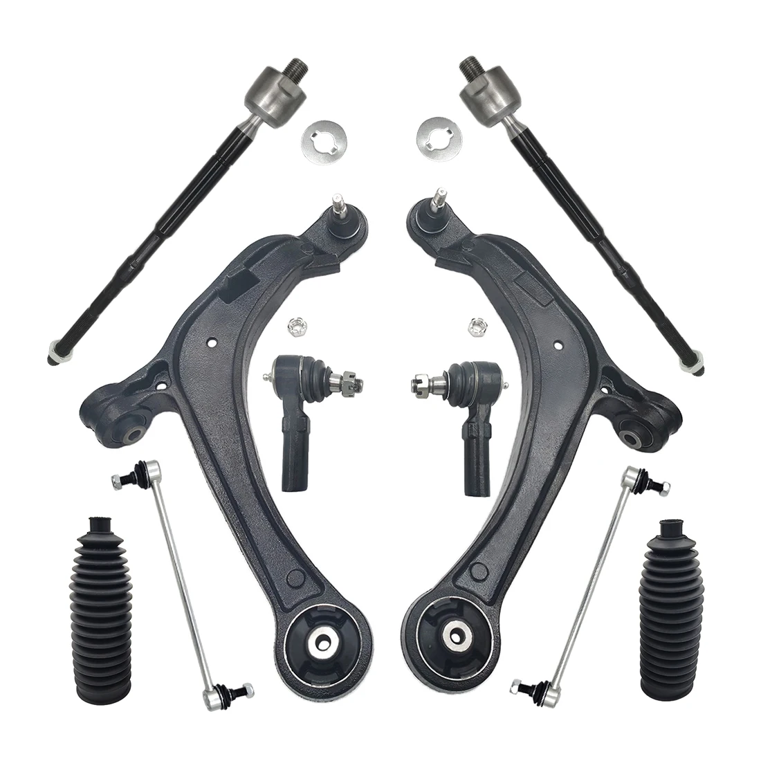 

AzbuStag 10Pcs Front Lower Left Right Control Arm Tie Rod Boot Suspension Kit for HONDA ODYSSEY 2011-2017 ES800333 53540SJCA01