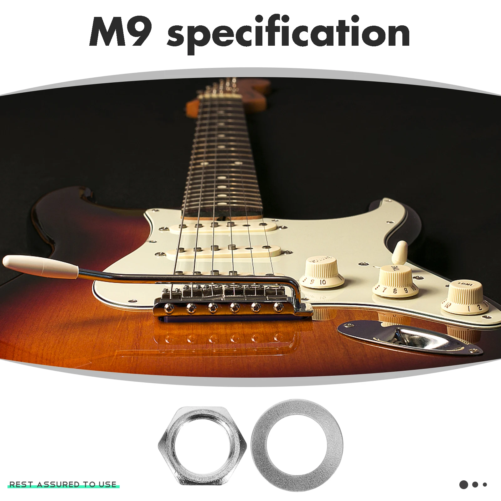 

1 set 1 Set Parts Kit M9 Potentiometer Nuts Potentiometer Washer Nuts Metal Diy Electric Guitar Upgrade Replacement Accessories