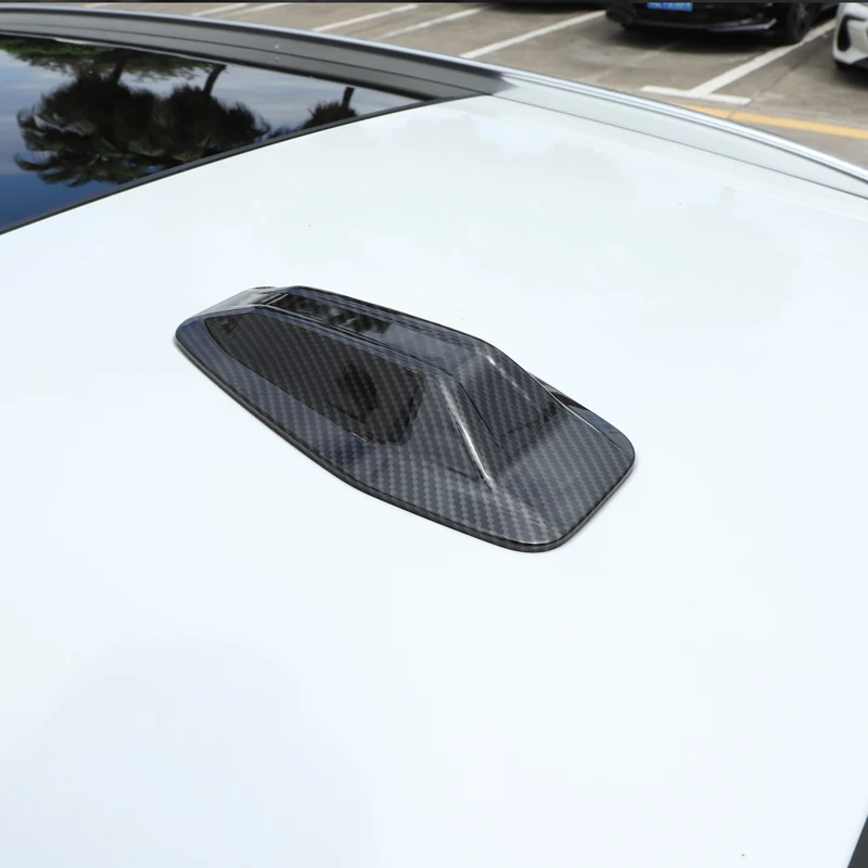 ABS Car Shark Fin Antenna Cover Trim For BMW G26 / I4 / Active Tourer U06 / X1 U11 2021+ Radio Signal Base Sticker Carbon Fiber