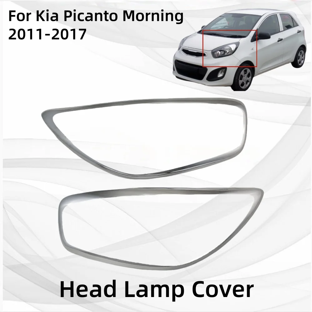 

Car Exterior Components Decorate Trim Paste Style Head Lamp Cover For Kia Picanto Morning 2011 2012 2013 2014 2015 2016 2017