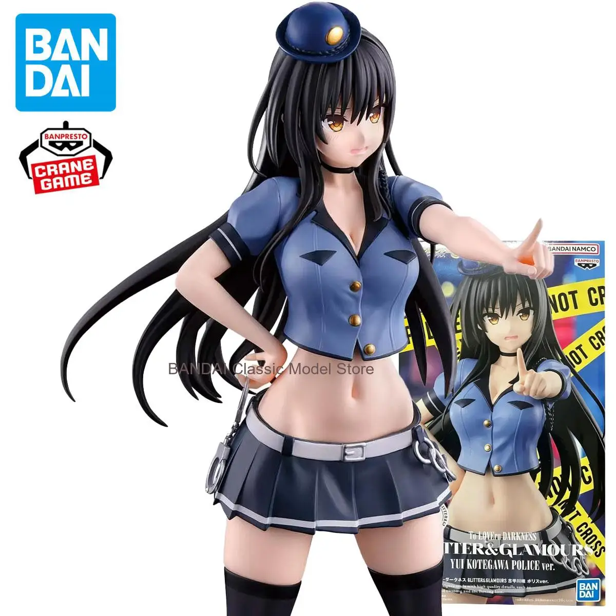 

Original Bandai Banpresto GLITTER&GLAMOURS Kotegawa Yui Anime To LOVE Police Ver. Model PVC 23cm Desktop Decor For Gifts