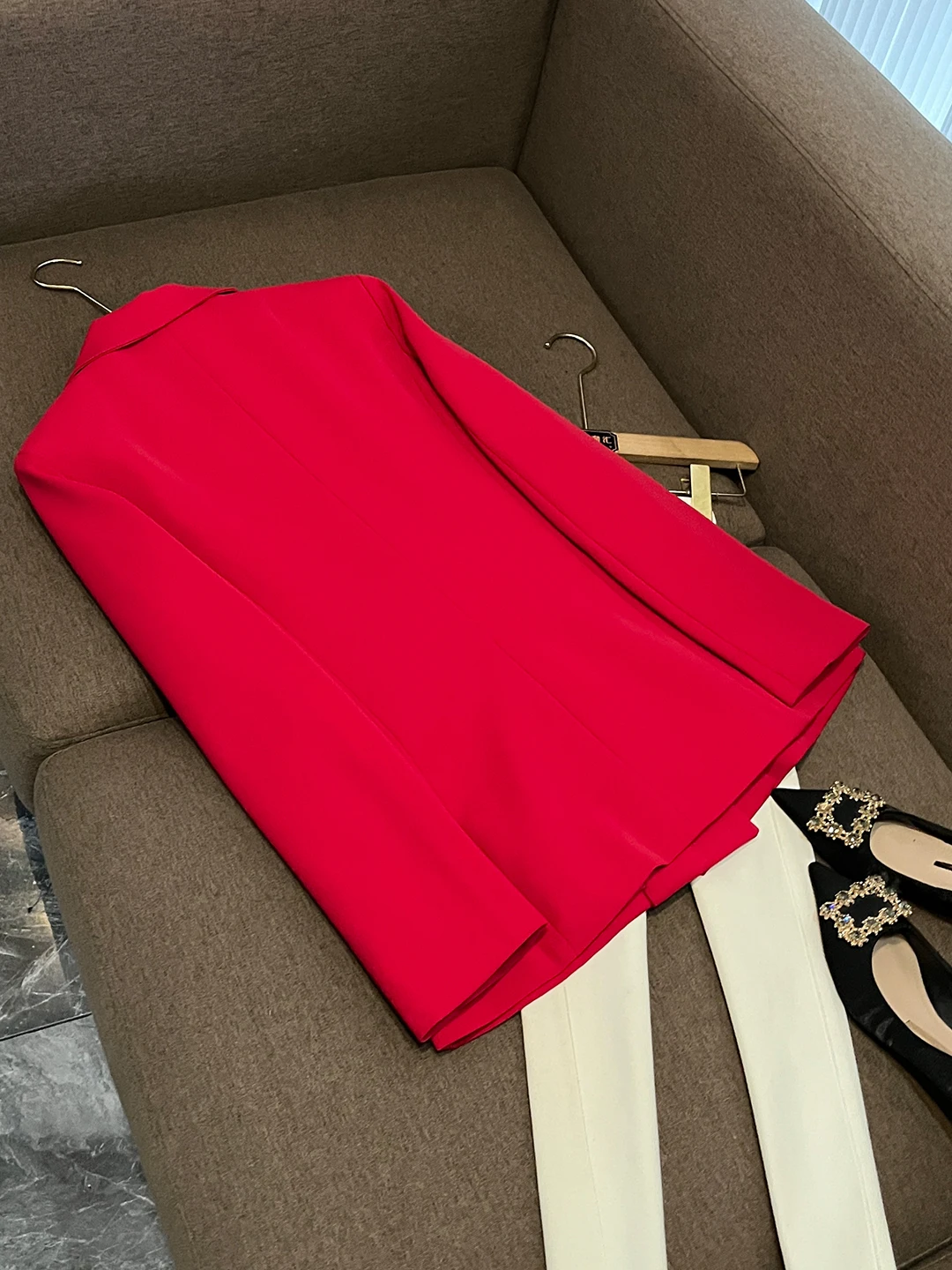 

Faionable V-Ne Women's Suit Jaet 2025 New Advanced Sense Floral Patchwork Briti Sle Long Sve Office Wear X775