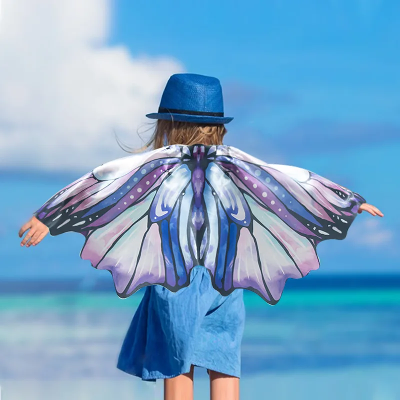 Animal Character Forest Butterfly Fairy Cosplay Costume Angel butterfly wings Halloween Beach shawl kid