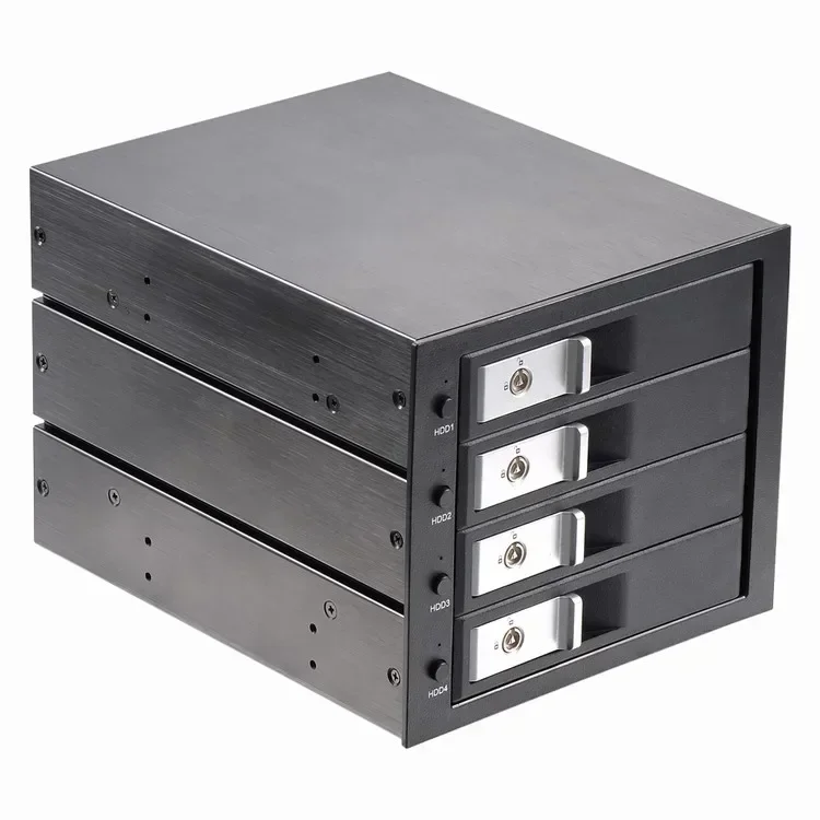 

4 hdd bay hot swap enclosure internal docking station tray-less server hdd mobile rack