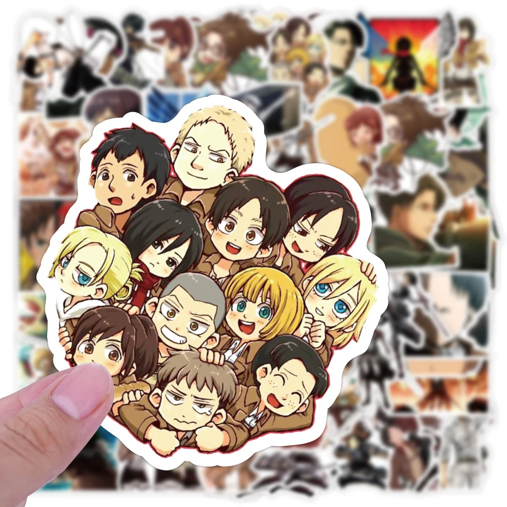 10/30/50/100pcs Classic Anime Attack on Titan Stickers Cartoon Kids Sticker Toys Phone Skateboard Notebook Cool Graffiti Decals