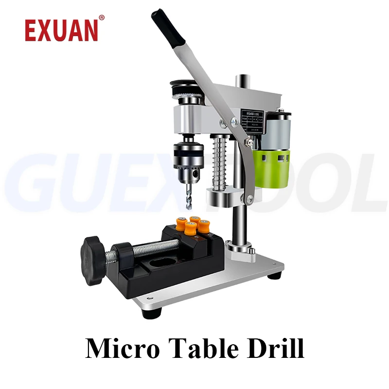 

Mini Drilling Machine High Precision Table Drill Chuck Hole Punching Machine DC Variable Speed Drill Press Repair Electric Punch