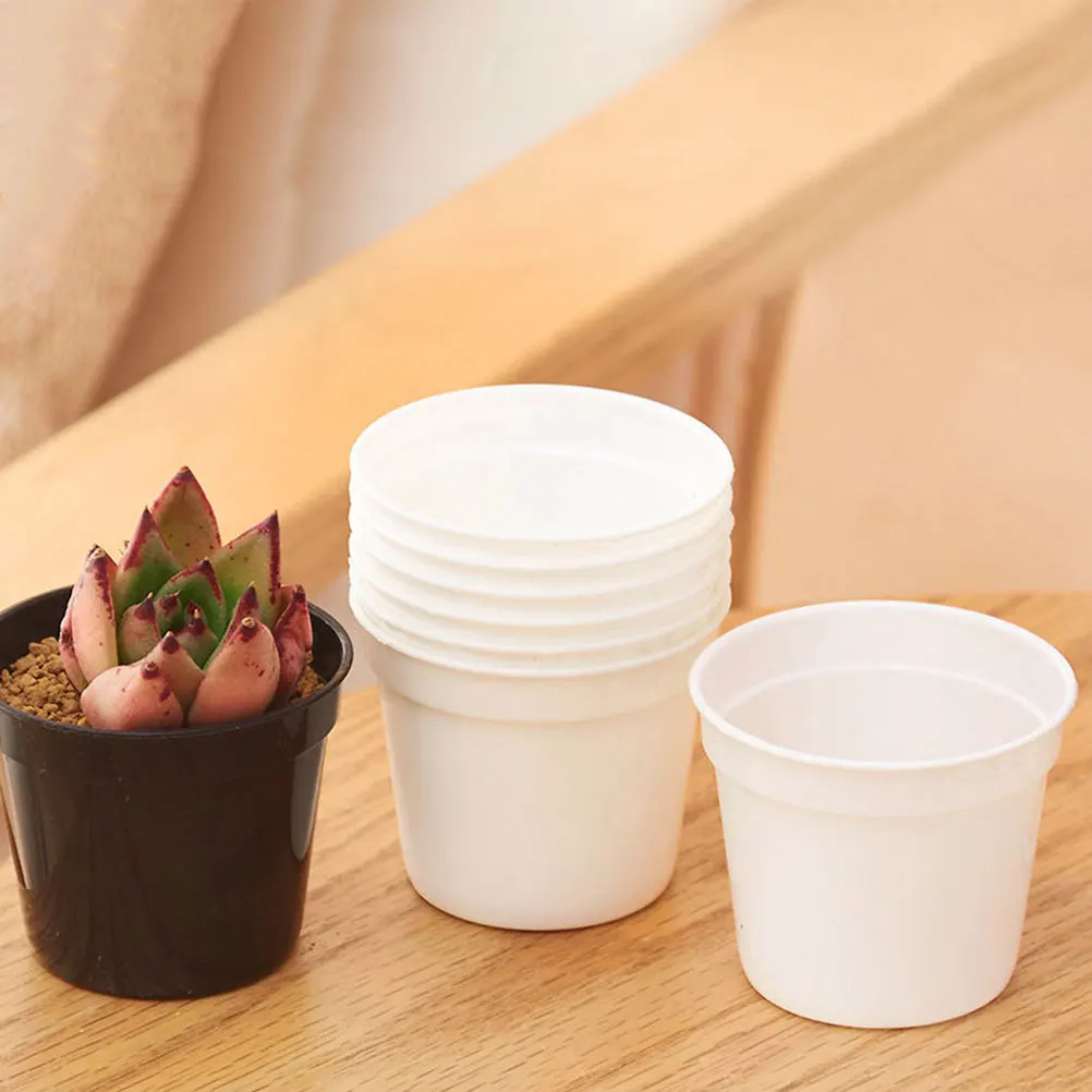 

24Pcs Succulent Pots Plastic Round Plant Nursery Containers for Garden Flowerpots Houseplants Balcony Decor Bonsai