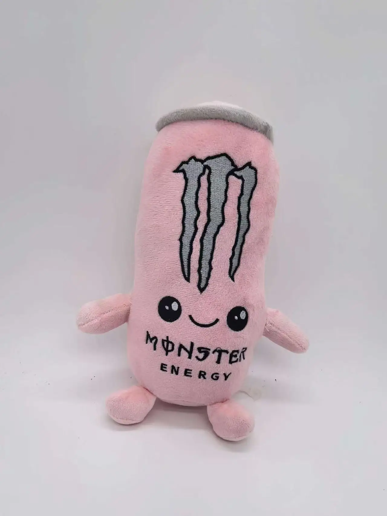 Zuckerfreier weißer Monster-Energy-Drink Plüsch-Spielzeug, Simulationsdosen-Plüschfigur, niedliche weiche Figur, Deko-Geschenk für Freunde