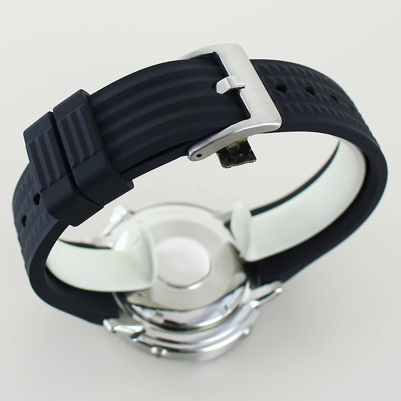 لعلبة NH35 المعدلة يمكن نموذج 316L حزام مطاط من الفولاذ المقاوم للصدأ لقرص 38.8 مللي متر لعيار NH36 #5