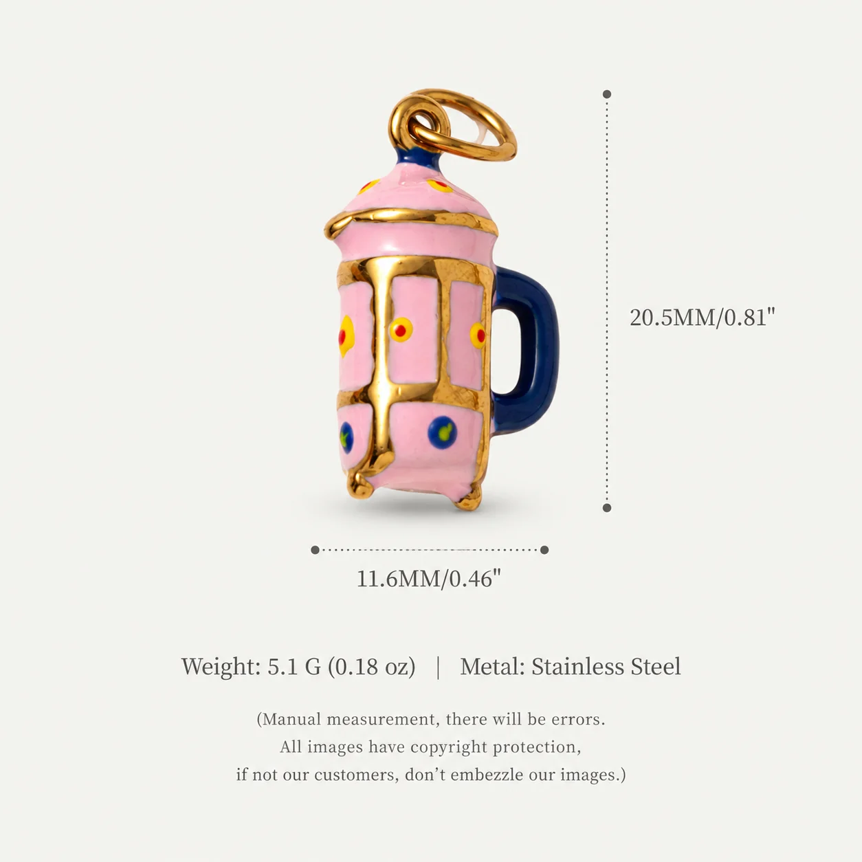 316 Edelstahl Wasserdicht Farbbeständig Alltagsgegenstände Wasserkocher Schneidebrett DIY Anhänger Charms Schmuckherstellung – Detail 4