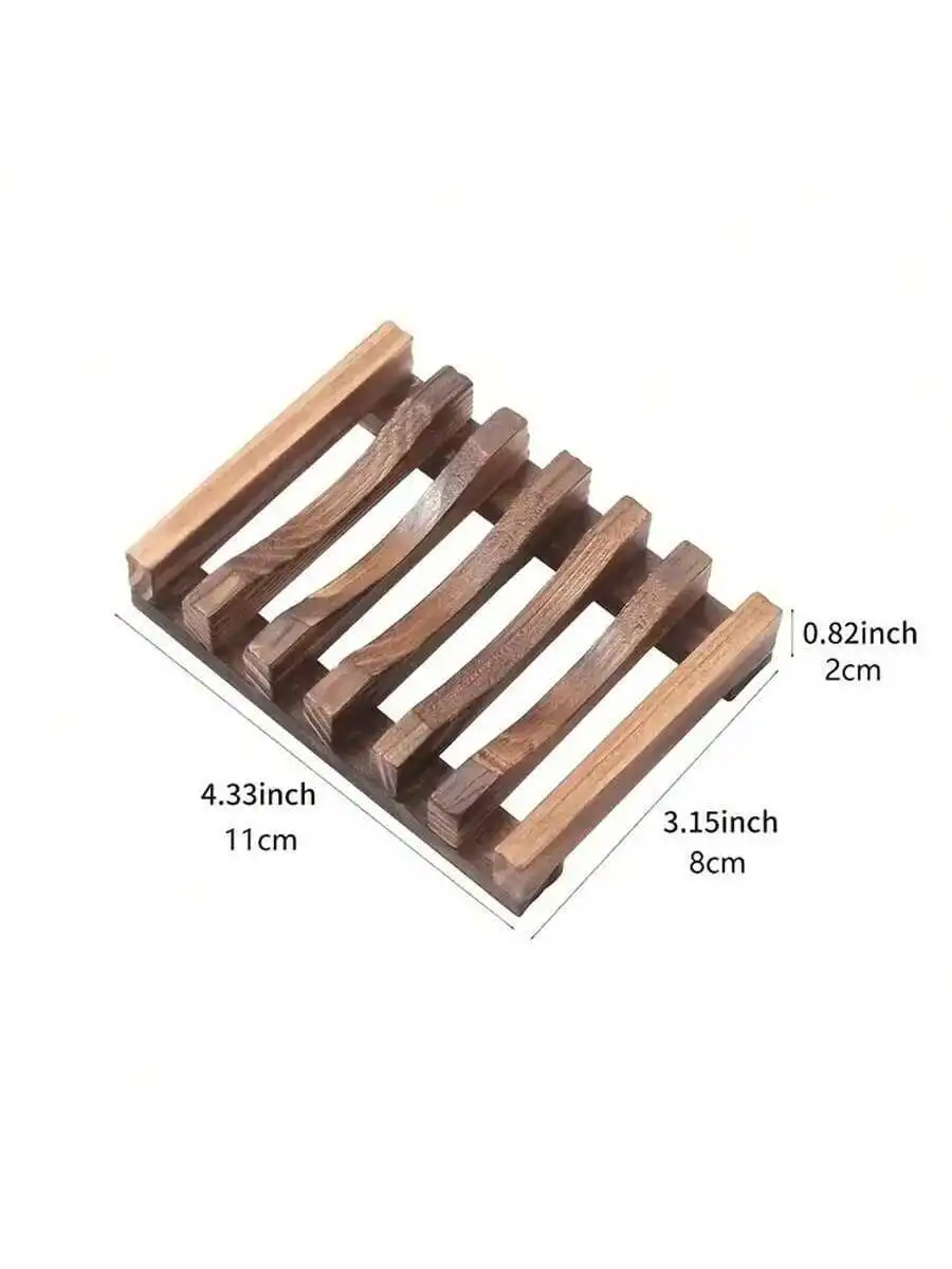 1PC Soap Box Elevate Your Bathroom With A Zoylofg Wooden Soap Dish - Self Draining & Stylish Soap Holder For Shower & Bathroom H