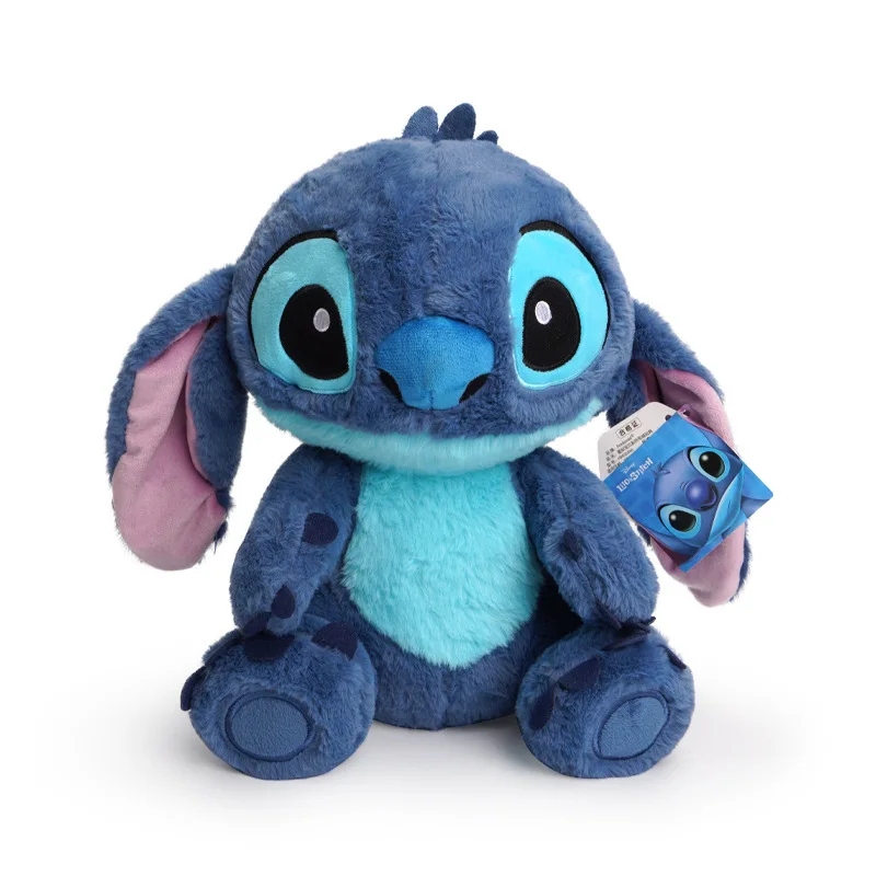 Genuine Disney Lilo & Stitch Plush Toy Boneca, Ponto sentado, Brinquedo macio recheado, Travesseiro do carro, Crianças reconfortantes, Natal, presente de aniversário