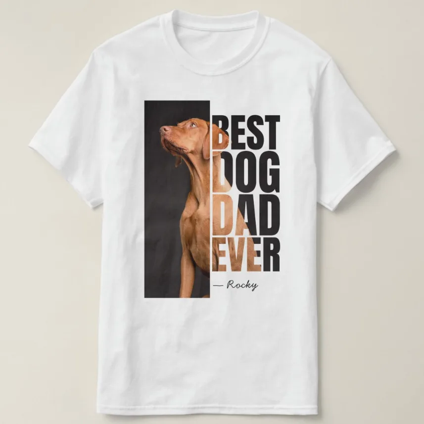 Best Dog Dad Ever Original T-Shirt Anime Graphic T-shirts For Men Clothing Women Tees Y2K Tops Unisex Summer Short Sleeve