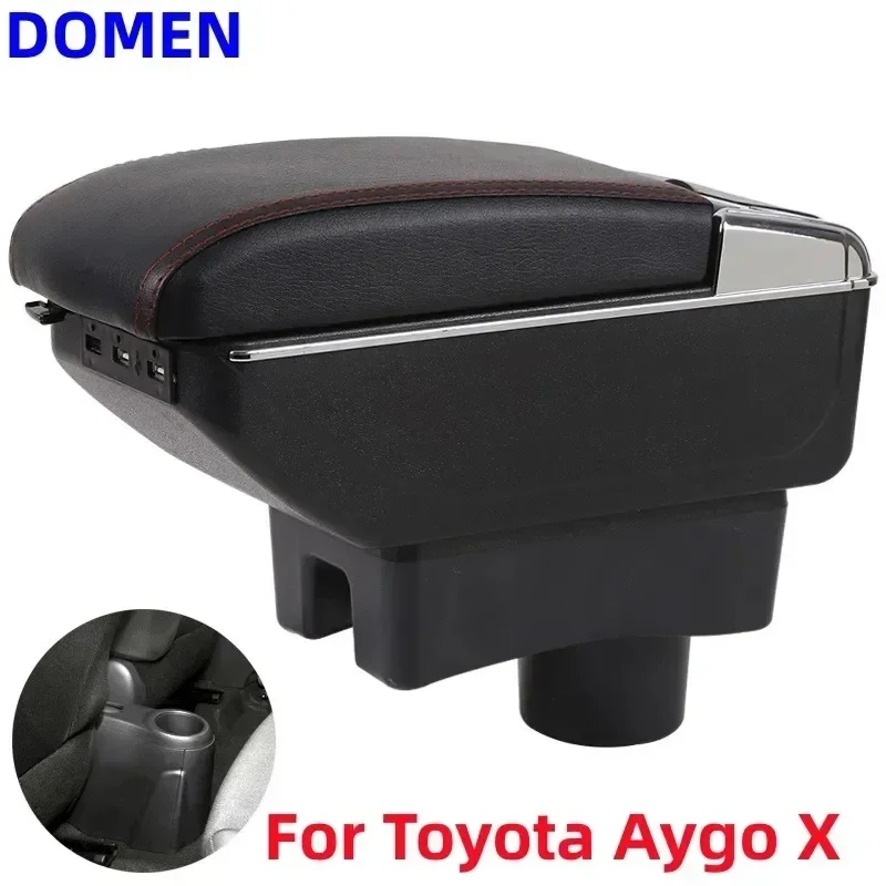 New luxury For Toyota Aygo X Armrest Box For Toyota Aygo Car Armrest Car Accessories Interior details storage Box Retrofit parts