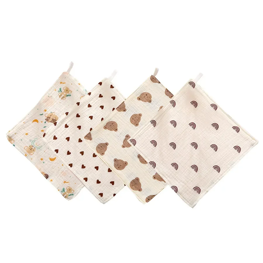 4/5 قطعة مناشف أطفال مع أنماط متعددة مناسبة لتعليق المناديل المطبوعة في حمامات الأطفال #6