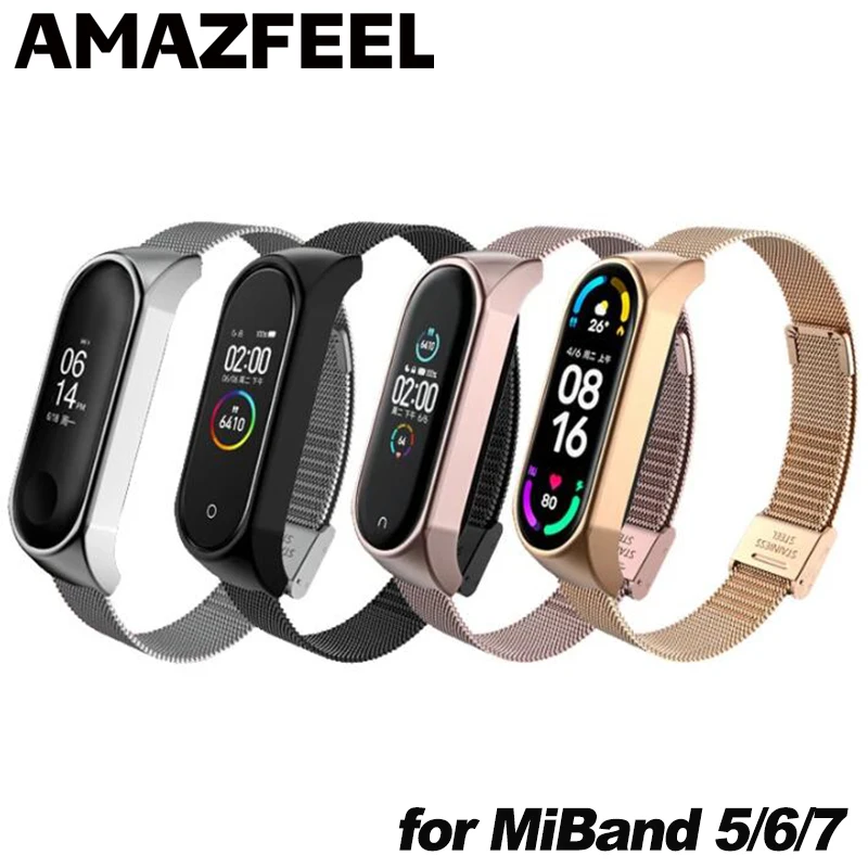 

10pcs/Pack Metal Strap for Xiaomi Mi band 6 5 4 Bracelet Wriststrap for Xiaomi Smart Band 7 Band Belt Wristband Accessories