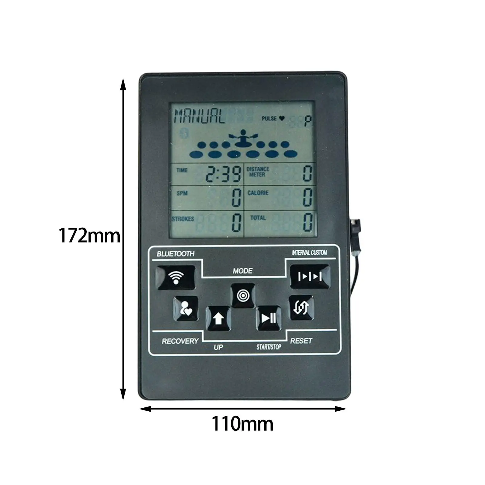 Rowing Machine Monitor Easy to Install Measurement Equipment Analytical Rower Monitor Replacement Monitor Speedometer