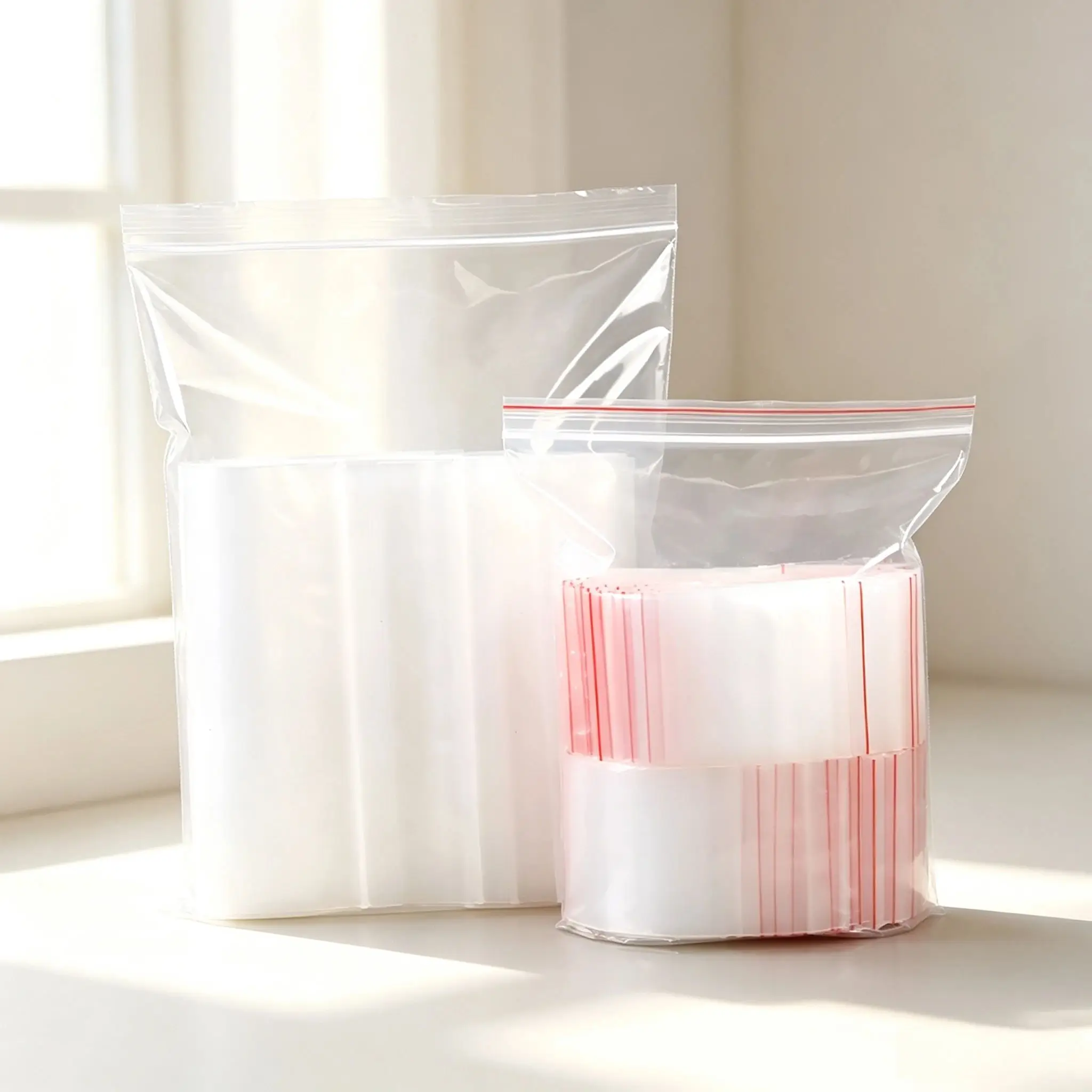 100Pcs/lot Transparent Rectangle Plastic Jewelry Zip Locked Pouches Gift Bag Sachet Packaging For Party Wedding Engagement Beads