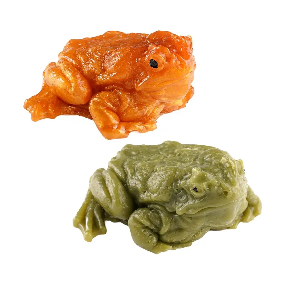 Stress Relief Frog Squeeze Toy Funny Toad Frog Squeeze Stress-relief Soft Decompression Toy Sticky Frog SimulationToy Tricky