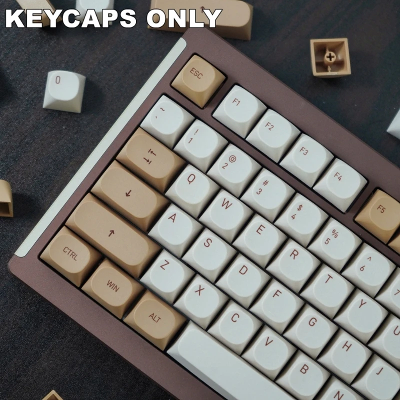 119 مفتاحًا PBT DyeSublimation Keycaps Tiramisu Keycap MAProfile DYE-SUB Keycap للوحات المفاتيح الميكانيكية