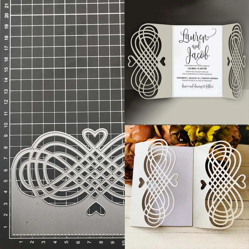 

Heart Lace Metal Cutting Dies Stencil Scrapbooking Album Stamp Paper Card Embossing Decor Craft Knife Mould