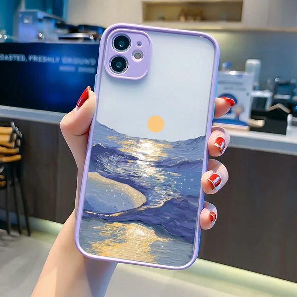 Aquarell-Handyhülle für iPhone 17 16 14 13 12 11 15 Pro Max Mini X XS XR 16 15 14 Plus Hüllen Ozeanwellen stoßfeste Abdeckungen – Detail 4