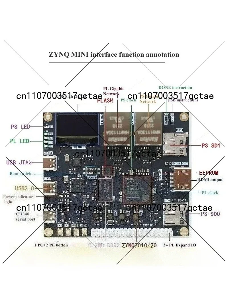 

Плата разработки на базе SoC ZYNQ7010 7020 для проектирования встраиваемых систем