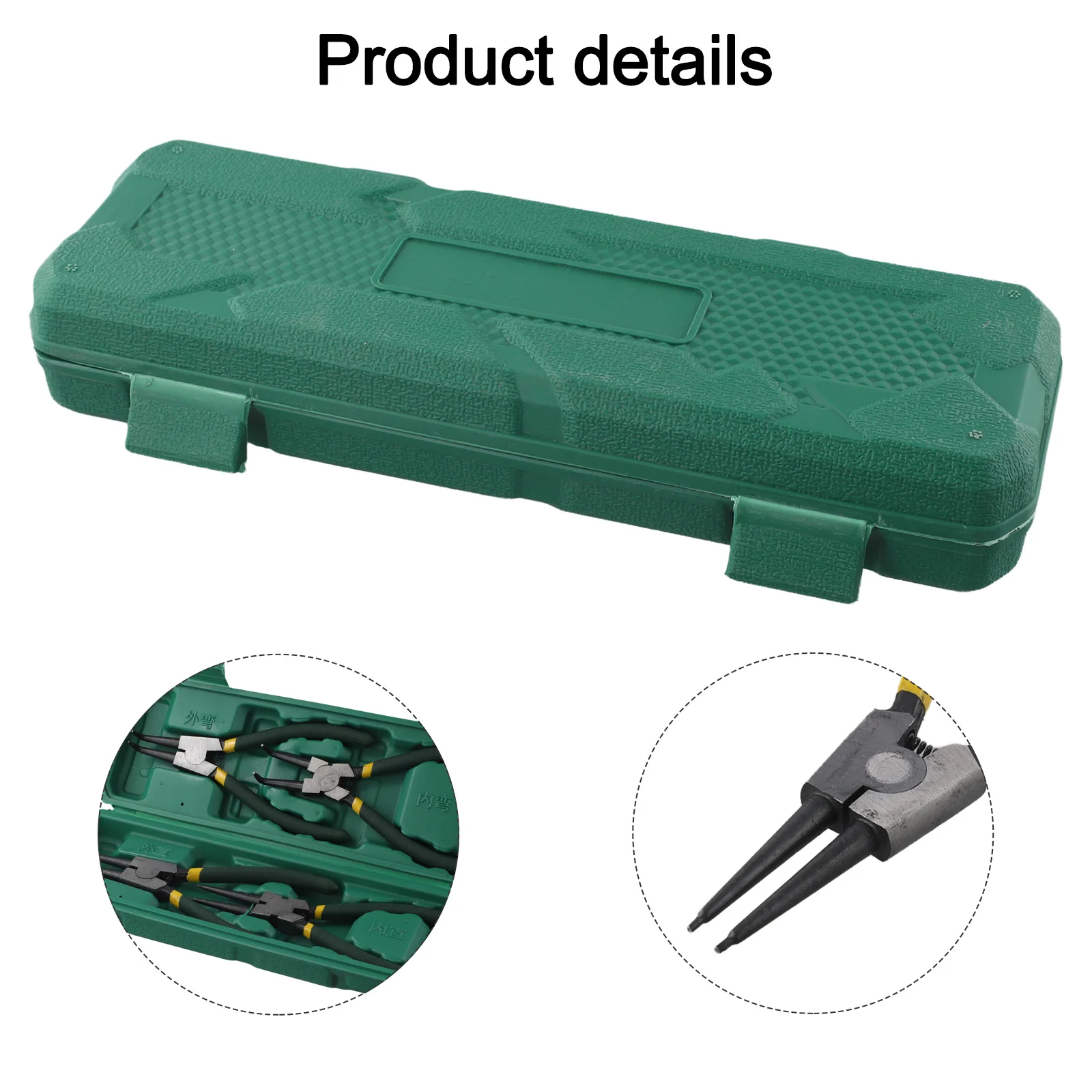 7Inch Snap Ring Pliers Set Internal/External Circlip Pliers With Storage Case Non-slip PVC Handles Hand Tools