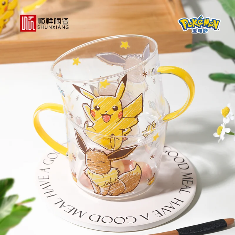 canecas-de-vidro-pokemon-pikachu-shunxiang-copo-de-leite-utensilios-de-bebida-fofos-copo-de-cafe-kawaii-copo-de-Agua-transparente-com-alca-presente