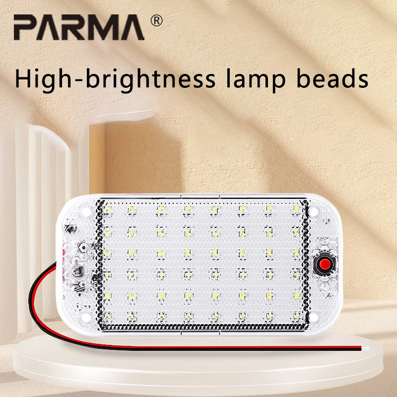 Compartment lights: 12-80V interior lighting for cars, reading light boxes, 48-lamp LED roof lights for trucks