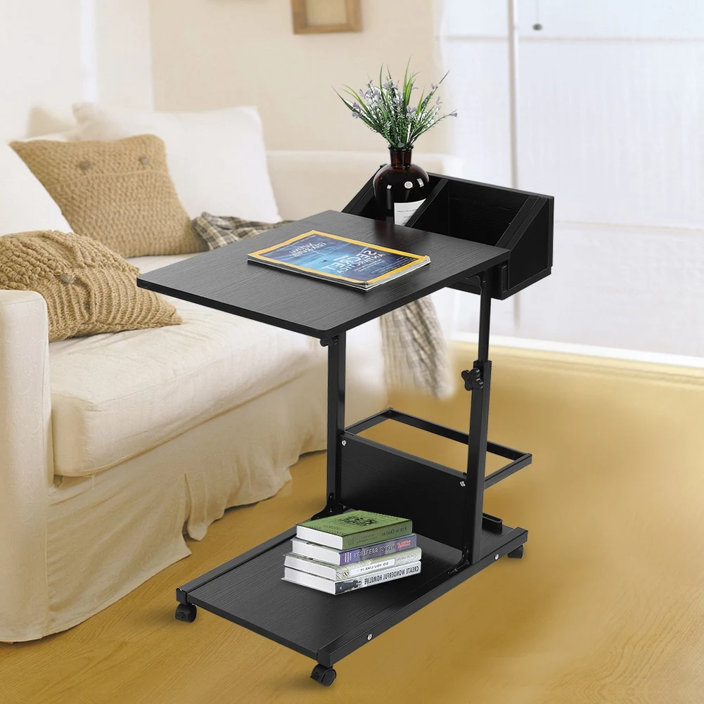 

Portable Multifunctional Removable Laptop Desk with Wheels Drawer Bed Sofa Books Snack Removable Laptop Desk Laptop Desk