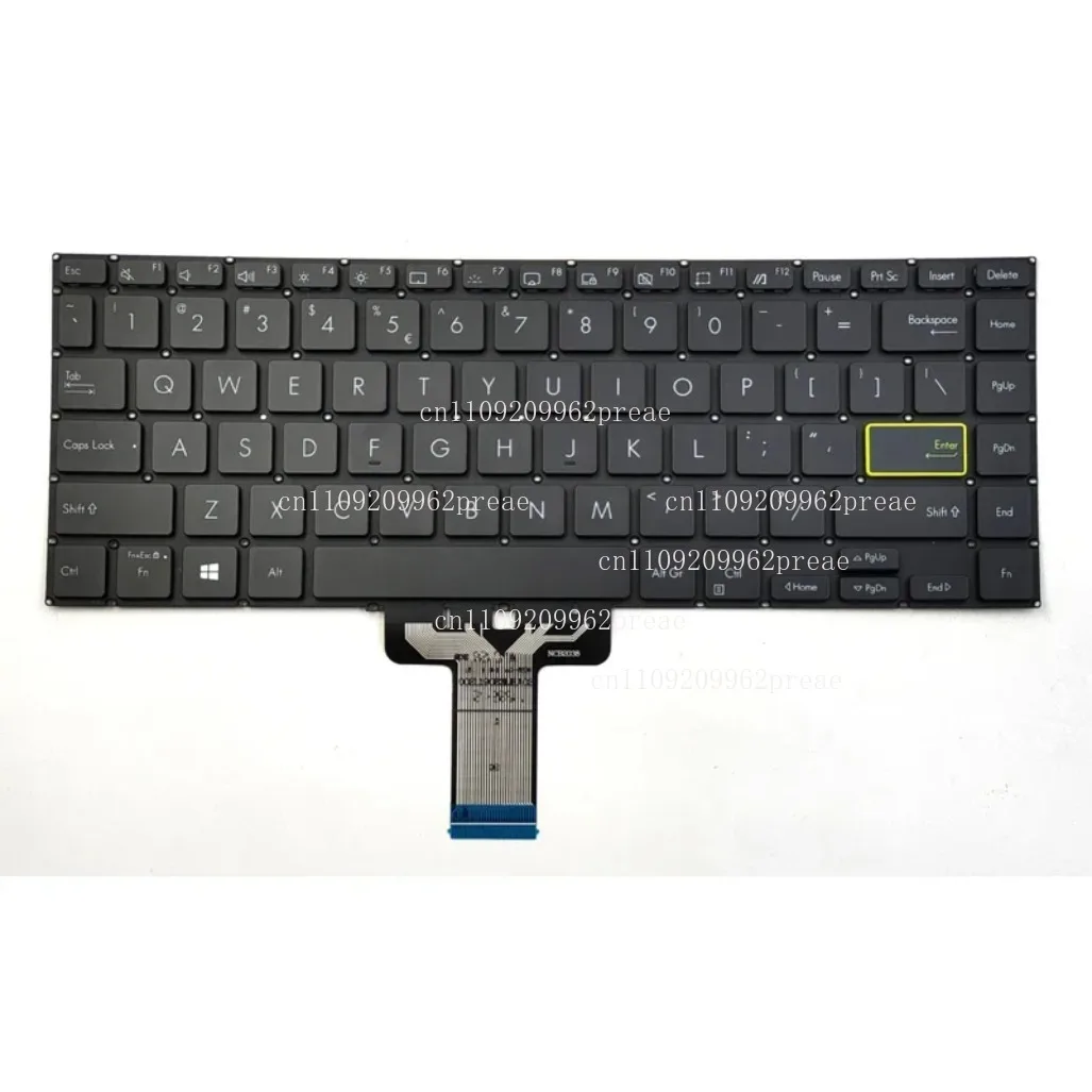 S For Asus VivoBook Flip 14 TM420/TM420IA/TM420U/TM420UA/TP470/TP470E/TP470EA/TP470EZ Laptop US Backlit Keyboard
