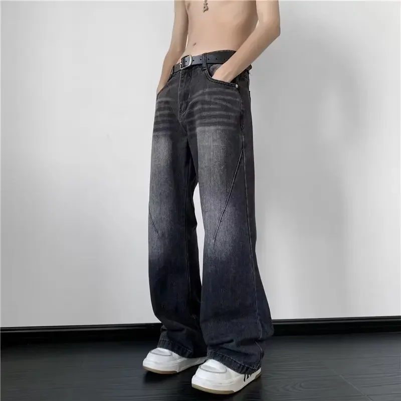 

American Retro Gothic High Street Jeans For Men Y2k Korean Streetwear Fashion Loose Casual Men's Denim Pants Men Clothing