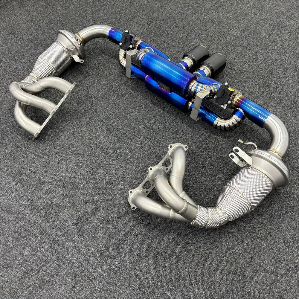 Titanium Alloy Water Drop Catback Exhaust Pipes Designed Specifically for Porsche 992 GT3