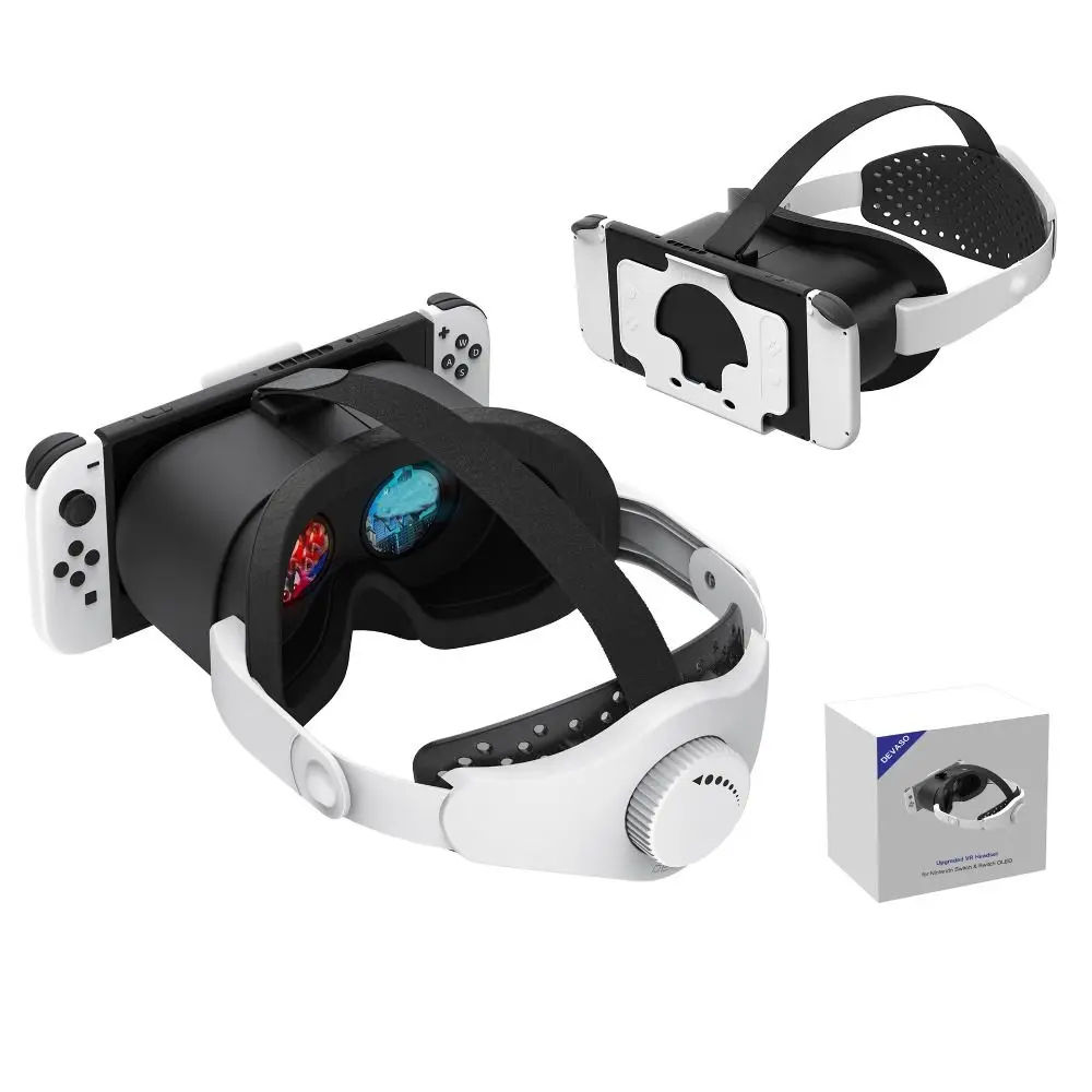 

Game Accessories VR Headset Upgraded HD Lenses Virtual Reality Glasses Adjustable Head Strap VR Kit for Nintendo Switch OLED