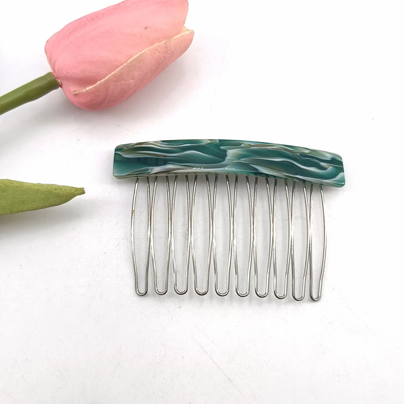 1/2 Stück Mittelgroßer 10-Zahn-Haarkamm-Clip für Damen, Haarstyling-Haarnadeln, Kopfschmuck, Schmuck, Pony- und Haarsträhnen-Kamm-Clip, Geschenke – Detail 6