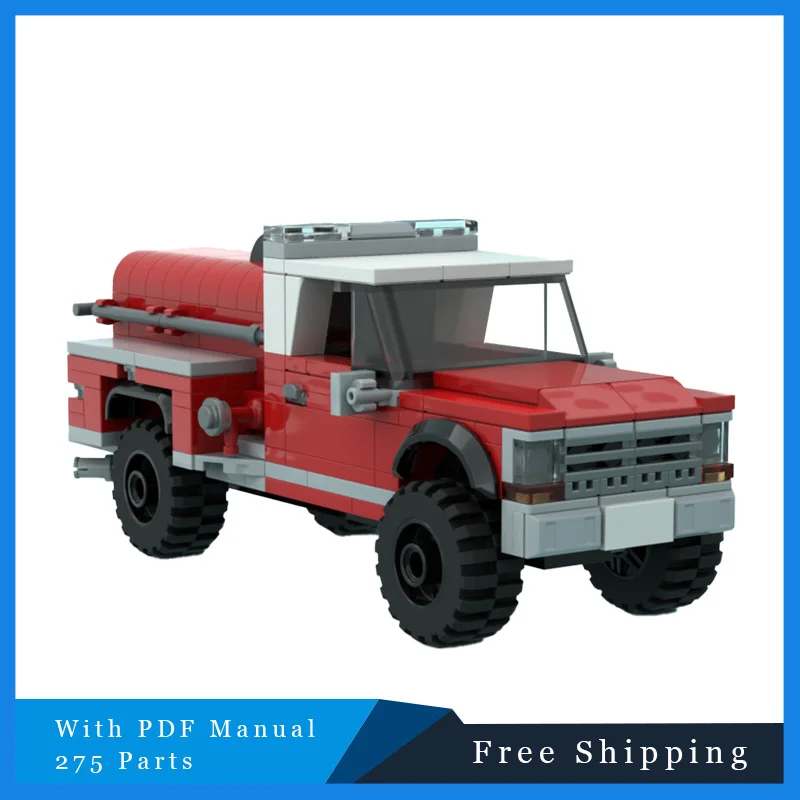 275 パーツクールレッドシティ消防車ビルディングブロック DIY 組み立てるレンガモデル教育クリエイティブおもちゃ子供のための誕生日ギフト
