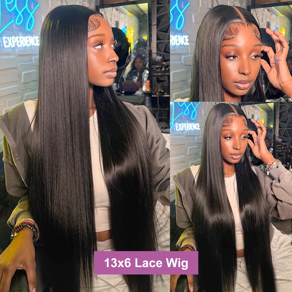 13x6 HD الدانتيل شعر مستعار أمامي كامل الدانتيل خصلات الشعر المستعار الإنسان للنساء 40 بوصة 13x4 العظام شعر طبيعي مفرود Hd الدانتيل شعر مستعار أمامي