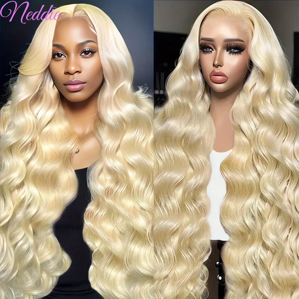 Echthaar Perücke 30 40 Zoll brasilia nische Spitze Frontal Perücke 13x6 HD transparent 100% Honig blond 613 Körper welle für Frauen Wahl