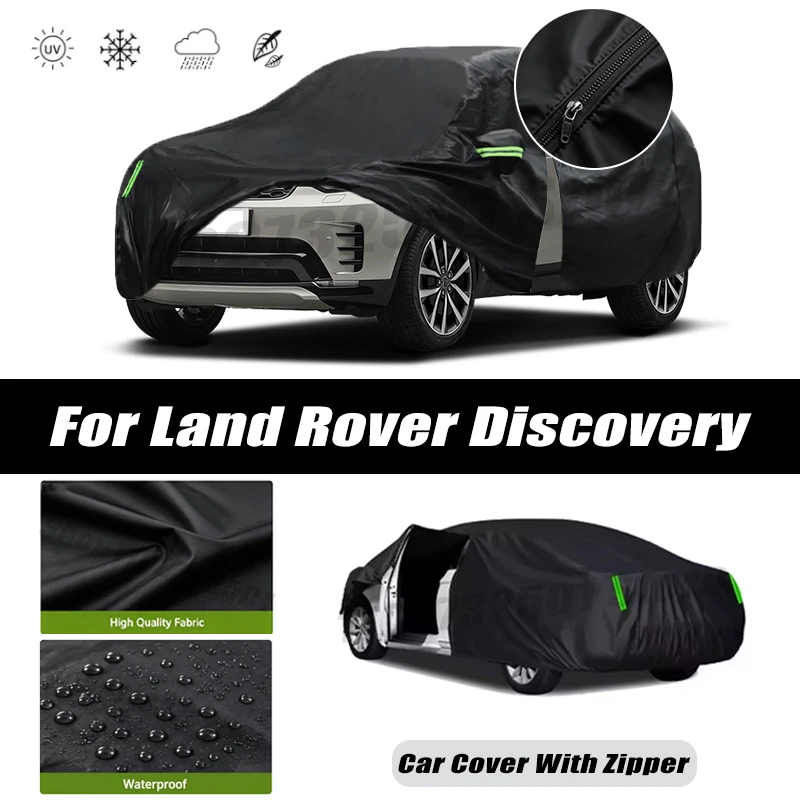 For Land Rover Discovery Car Covers Outdoor Waterproof Sun Rain Snow Protection UV Car Zipper Design Car Cover Accessories