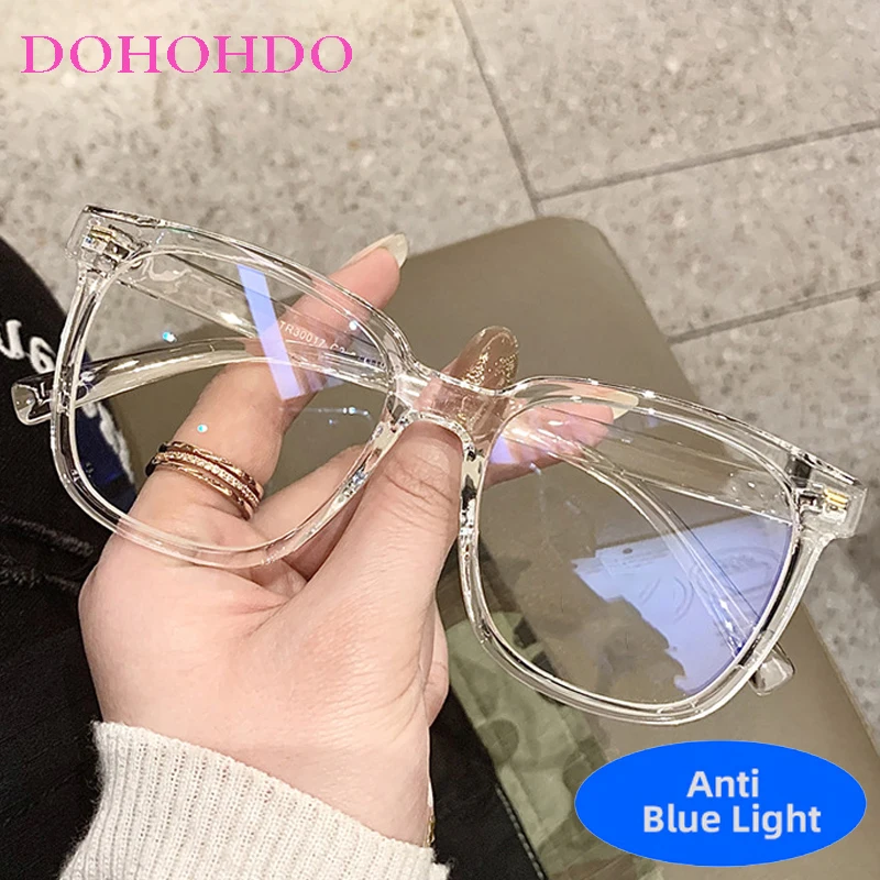 

Classic Big Square Frame Computer Anti-Blue Light Rivets Decorate Glasses Luxury Brand Women Men Reading Optical Eyeglasses Очки