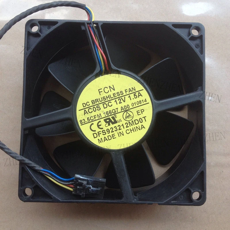 

S New for FCN DFS923212MD0T 12V 1.5A 83.5CFM 4-wire Cooling Fan#QW